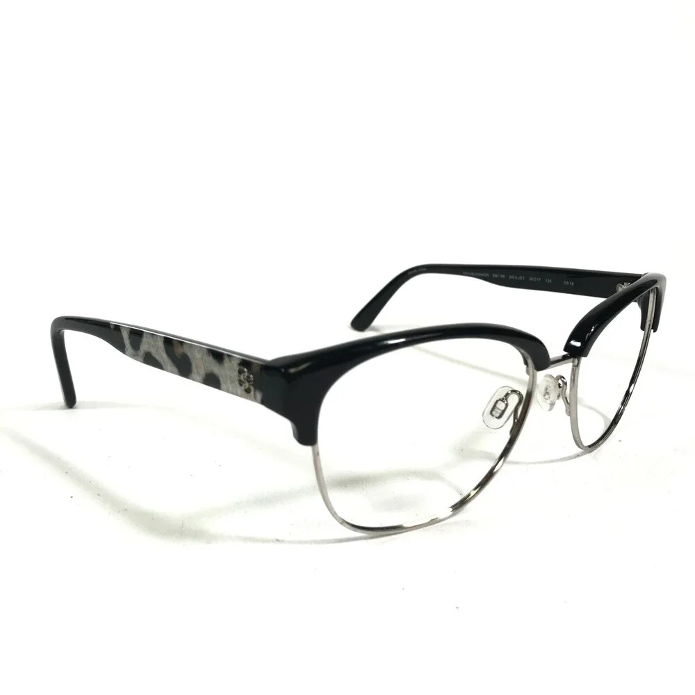Bebe Eyeglasses Frames BB7186 001 JET TROUBLEMAKER Black Cheetah Print 56-17-135